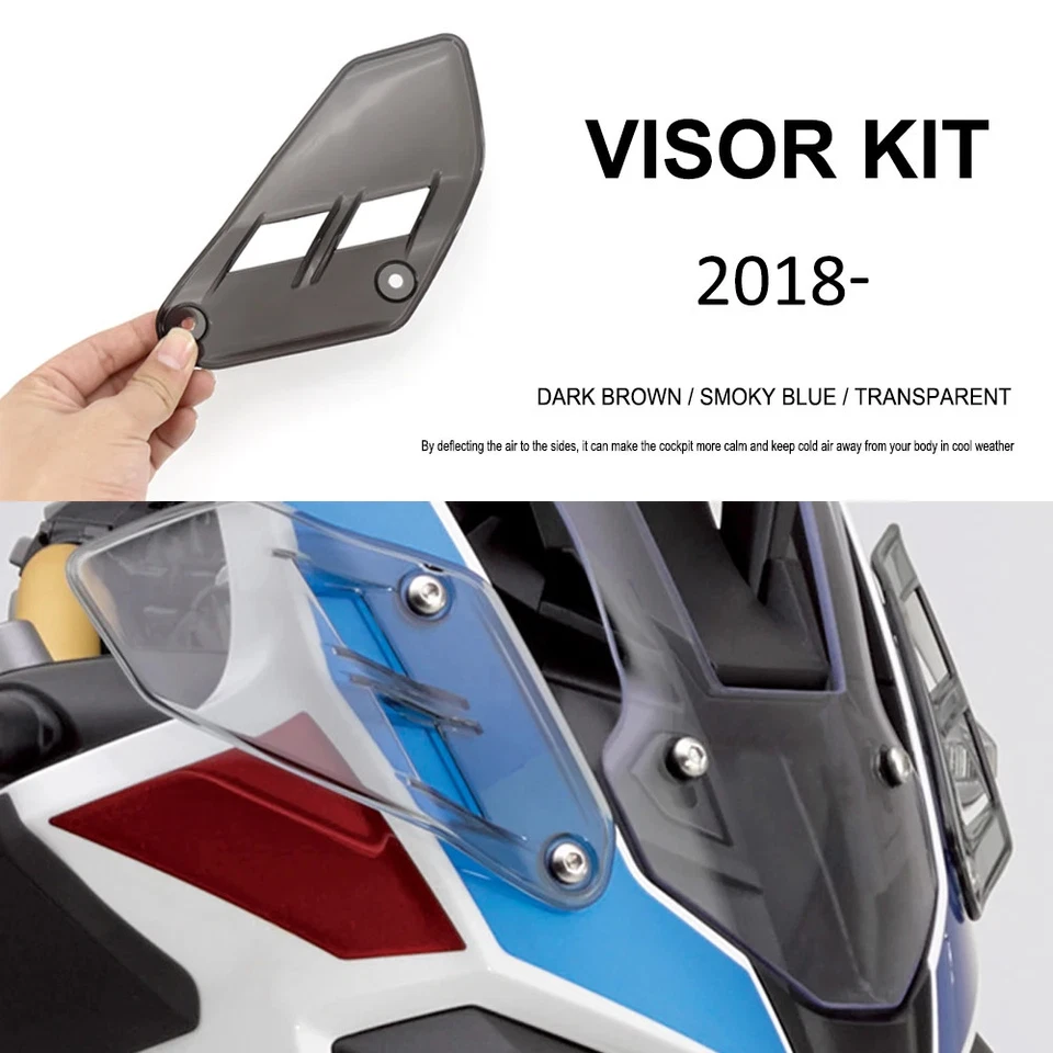 Kit de visera deflectores de viento laterales para Honda CRF1000L Africa Twin Adventure 2018 19 Foto 1 de 4