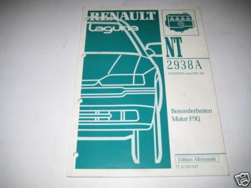 Manual de Taller Renault Laguna Motor F9Q, 1998 - Imagen 1 de 1