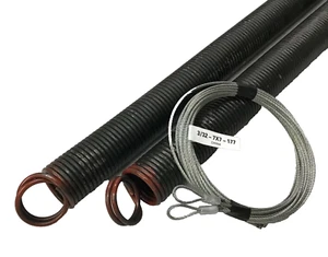 Garage Door 27-48-150lbs 8' Red Extension Spring Safety Cables Double Loop 150 - Picture 1 of 3