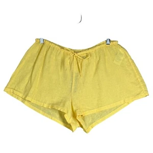 J. Crew Shorts Yellow Feather Weight Linen Blend Beach Shorts Summer Size M - Picture 1 of 7