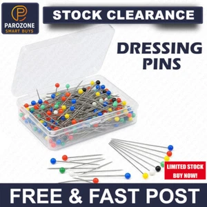 100 x Dressmaking Pins Sewing Round Pearl Berry Head Wedding Decorating Crafts - Picture 1 of 7