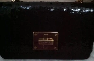 Givenchy Black Sequin Snakeskin Evening Handbag Medium - Picture 1 of 10