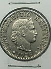 1925 Switzerland Uncirculated 20 Rappen Foreign Coin #19