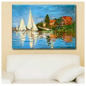 Regatta bei Argenteu von Claude Monet | Poster oder Wandsticker Aufkleber | Wandbild - Bild 1 von 18