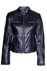 Western Ladies Soft Genuine Sheepskin 100% Leather Jacket Fashionable Biker Coat