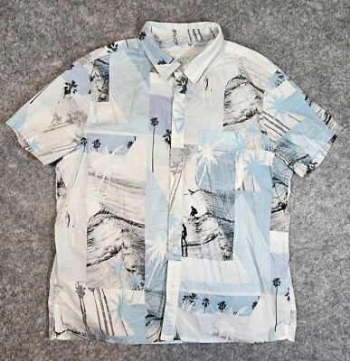 Camisa American Eagle Para Hombre XL Elastizada Tropical Campamento Hawaiano Abotonada Aloha Foto 1 de 4