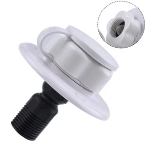 RV City Water Inlet With Check Valve Flange Hose Connector Connection Fill - Picture 1 of 8