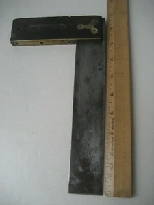 Antique Stanley Woodworking Tri Square Wooden Carpentry 8" Straight Edge - Picture 1 of 12
