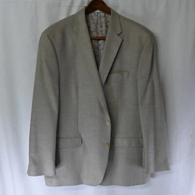 NUEVO Chaps 48L Beige Tejido 2 Botones Blazer Traje Chaqueta Abrigo Deportivo Foto 1 de 4