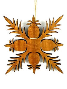*Hawaiian Koa Wood Pineapple Design . Multiple Purpose( 🎄Ornament + Magnet 🧲 ) - Picture 1 of 4