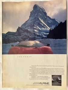 1987 Alpine Lamborghini Countach The Power Car Audio Vintage Print Ad - Picture 1 of 3