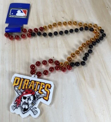 Pittsburgh Pirates MLB Baseball Team Mardi Gras Beads Necklace Medallion Logo - Image 1 of 4