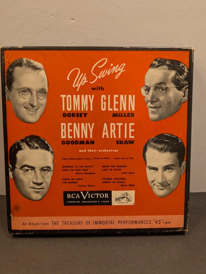 UP SWING WITH T DORSEY GLENN MILLER B GOODMAN A SHAW RCA BOXSET 4 X "45"rpm - Image 1 of 4