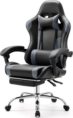 Gray HOMEFLA Ergonomic Gaming Chair Office Chair High Back Adjustable Armrests - Image 1 of 4