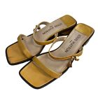 Louis Vuitton's Sandals Yellow Logo Strap Eu35.5 Us5.5-6 Heels Leather Used