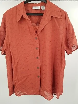 Женская рубашка Alfred Dunner на пуговицах 16 вышитая майка прилагается - Изображение 1 из 4