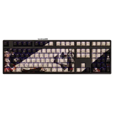 Genshin Impact Arlecchino Keycaps PBT Game 108 Keys New for Cherry MX Keyboard - Image 1 of 4