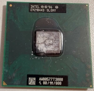 INTEL CELERON DUAL-CORE AW80577 T3000 SLGMY LAPTOP CPU 1.80/1M/800, E921B443 - Picture 1 of 1