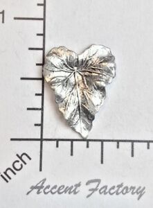 73014 - 3 Pc. Small Leaf Jewelry Finding Matte Silver Oxidized  SALE
