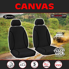 Ford F Series F250 Dual Cab 2001 - 2007 Canvas Black Custom Front Seat Covers