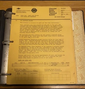 1968 CHEVROLET SERVICE BULLETINS LOT Binder/Dividers 68 Camaro/Chevelle/Chevy II - Picture 1 of 8