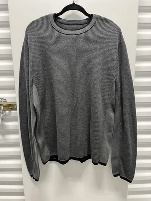 Rag & Bone Crewneck Mens Large Cotton Casual Pullover Grey/Black - Image 1 of 4