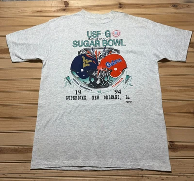 Vintage 1994 West Virginia vs Florida Sugar Bowl Superdome New Orleans LA USA XL - Image 1 of 4