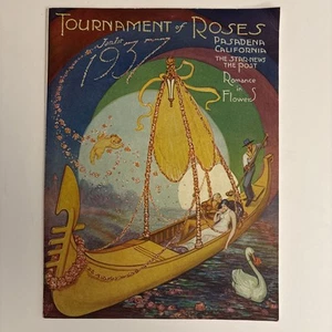 1937 Tournament of Roses Program Pasadena CA “Romance in Flowers” Vintage - Picture 1 of 6
