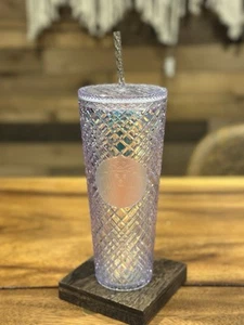 Starbucks White Iridescent  24oz Tumbler with Lid & Straw Holiday 2022 - Bild 1 von 6