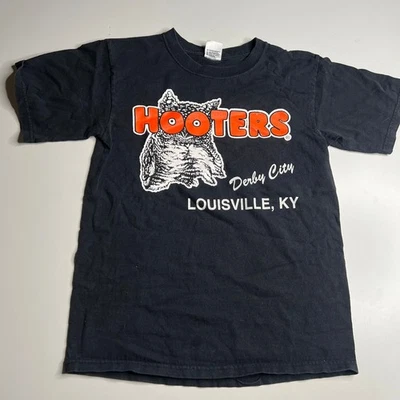 Camiseta Hooters Vintage Louisville KY Búho Gráfico Negro Adulto S Foto 1 de 4