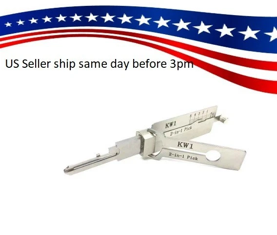 Original 2-in-1 Lishi Tool kw1 for Schlage & Kwikset 5 pin locks US seller - Image 1 of 1