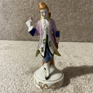 Vintage Occupied Japan Porcelain Victorian Style Figurine Of A Gentleman, 6” - Picture 1 of 6