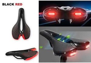Durable Bicycle Saddle with 6 Mode USB Charging Light MTB Road Bike Seat Cushion - Picture 1 of 12