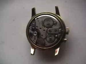Vulcain Cricket Grand Prix Alarm Watch Movement BLACK DIAL Parts NO CASE BACK - Picture 1 of 8