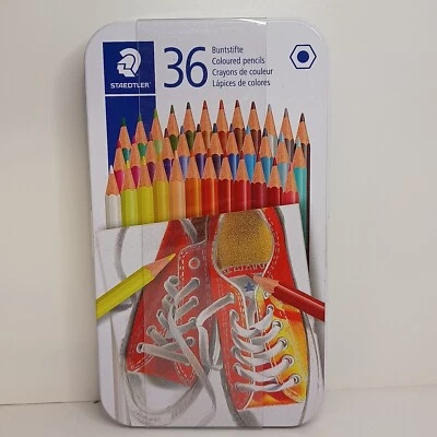 STAEDTLER 36 Coloured Pencils Hexagonal Easy To Sharpen With Standard Sharpener  - Image 1 of 3