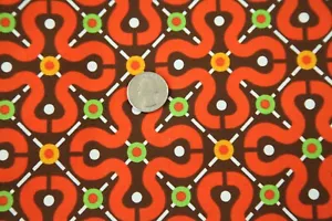 5Y In Plain Sight Andover Cotton Quilt Fabric Orange Brown Colorful Abstract - Picture 1 of 5
