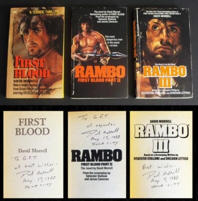 SIGNED - Rambo First Blood Complete PB Set -Signed by David Morrell (Stallone)! Foto 1 de 4