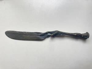 Ancien coupe papier sceau cachet bronze griffe plume aigle - Picture 1 of 7