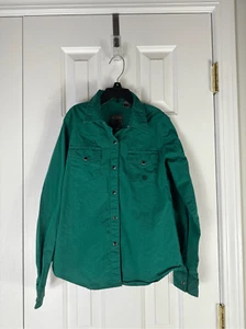 Roper Boys Green Button Up Shirt Size L 10/12 - Picture 1 of 4