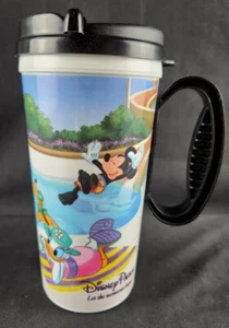 Disney Parks "Let The Memories Begin" Plastic Travel Cup Whirley Mug Black #TA - Picture 1 of 10