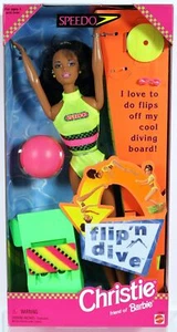 Speedo Flip n Dive Christie Friend of Barbie Doll - 18981 NRFB 1997 Mattel, Inc. - Picture 1 of 7