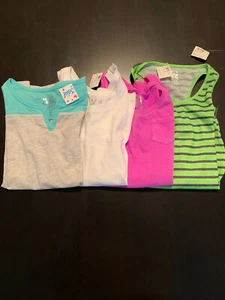 Justice Girls Size 12 Lot Of Clothes. NWT! Colorful Tanks & Short Sleeve Shirt - Picture 1 of 7