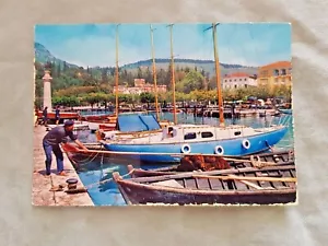 M161 CARTOLINA VIAGGIATA COLONIA MARINA LINO REDAELLI CESENATICO TIMBRO RETRO - Foto 1 di 2