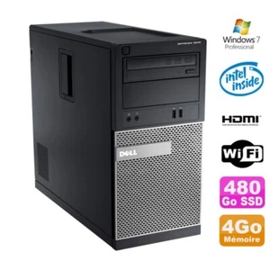 PC Tour DELL Optiplex 3010 MT Intel G2020 Graveur 4Go 480Go SSD HDMI Wifi W7 - Photo 1/1