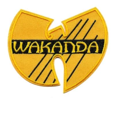 WAKANDA IRON ON PATCH 4"  Black Panther Superhero Wu Tang Embroidered Applique - Image 1 of 2
