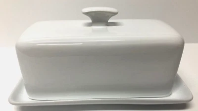 Maison Home Essentials Half Pound Butter Dish 8" Long x 3.5" Tall X 4" Wide - Image 1 of 4