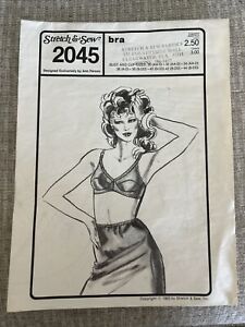 Vintage Stretch & Sew 2045 Bra Pattern Sizes 30-44 Uncut