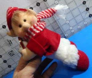 2004 Prima creations Santas helper elf Christmas tree ornament get him a sled 9" - Picture 1 of 7