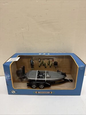 1/20 Professional Bass Boat w/ Angler Fish Fishing Pole & Boat Trailer BC 498 - Image 1 of 3