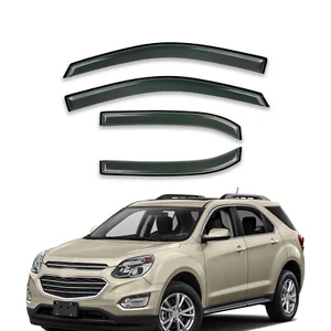 Window Visor Sun Rain Guards Dark Smoke fit 10-17 Chevy Equinox Vent Visor 4pc - Picture 1 of 9